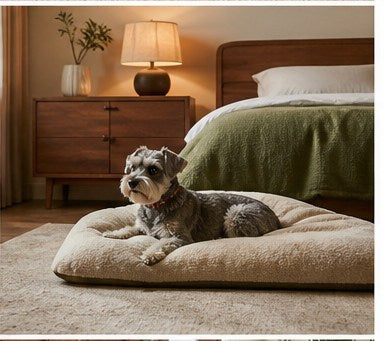 Pet bed in bedroom