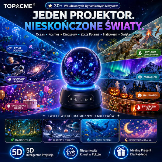 Topacme® – holograficzny projektor gwiazd 5D