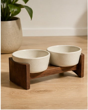 Meravello Ceramic Elevated Pet Bowls