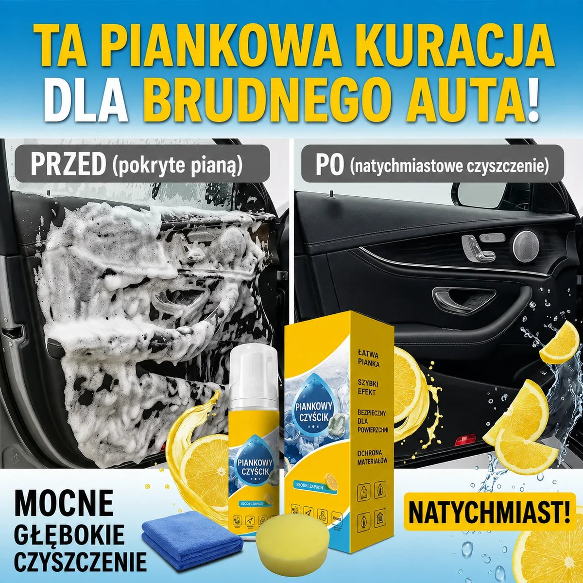 🔥 Ostatni dzień 80% ZNIŻKI 💦 Wieloenzymatyczny piankowy środek czyszczący 4 w 1