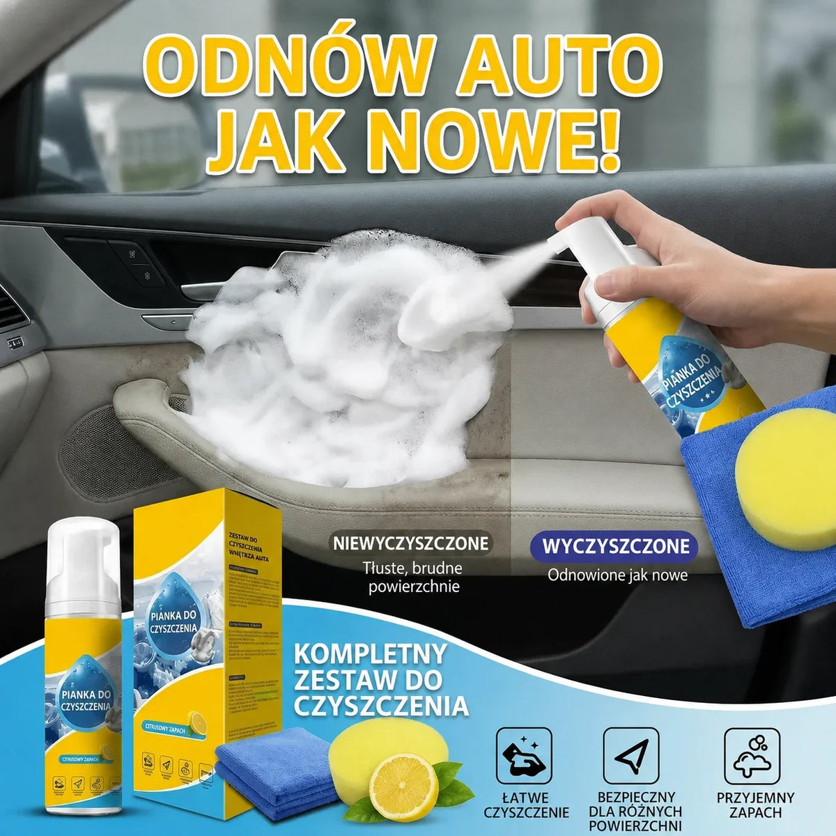 🔥 Ostatni dzień 80% ZNIŻKI 💦 Wieloenzymatyczny piankowy środek czyszczący 4 w 1