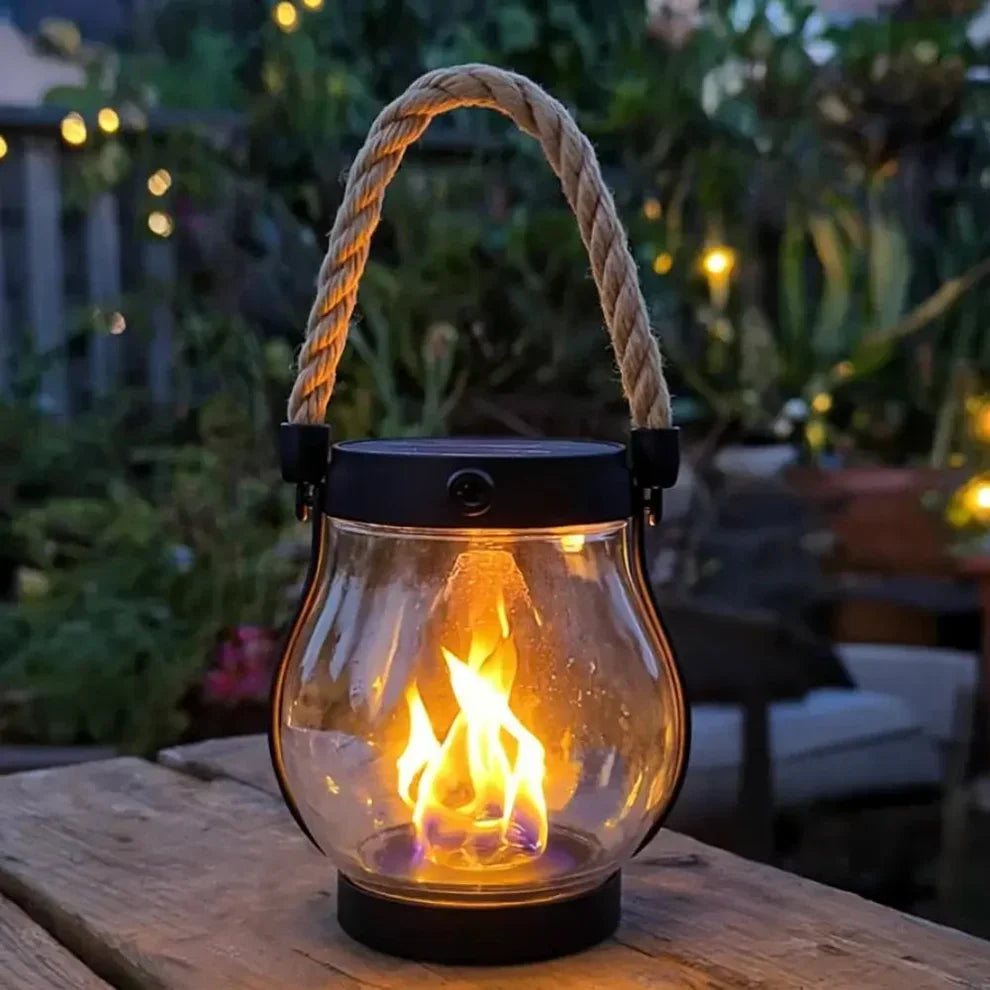 Solarna lampa 🔥  Realistyczny efekt tańczącego płomienia