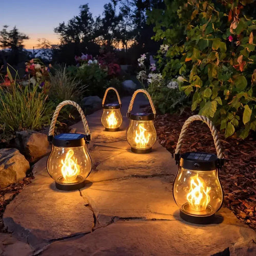 Solarna lampa 🔥  Realistyczny efekt tańczącego płomienia