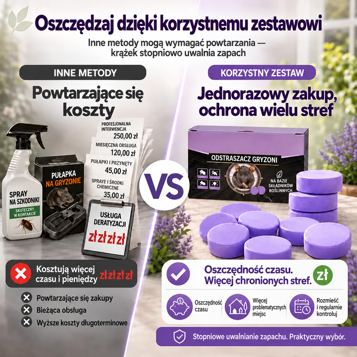 Naturalne pachnące krążki odstraszające – ochrona przed szkodnikami do domu, garażu i na zewnątrz