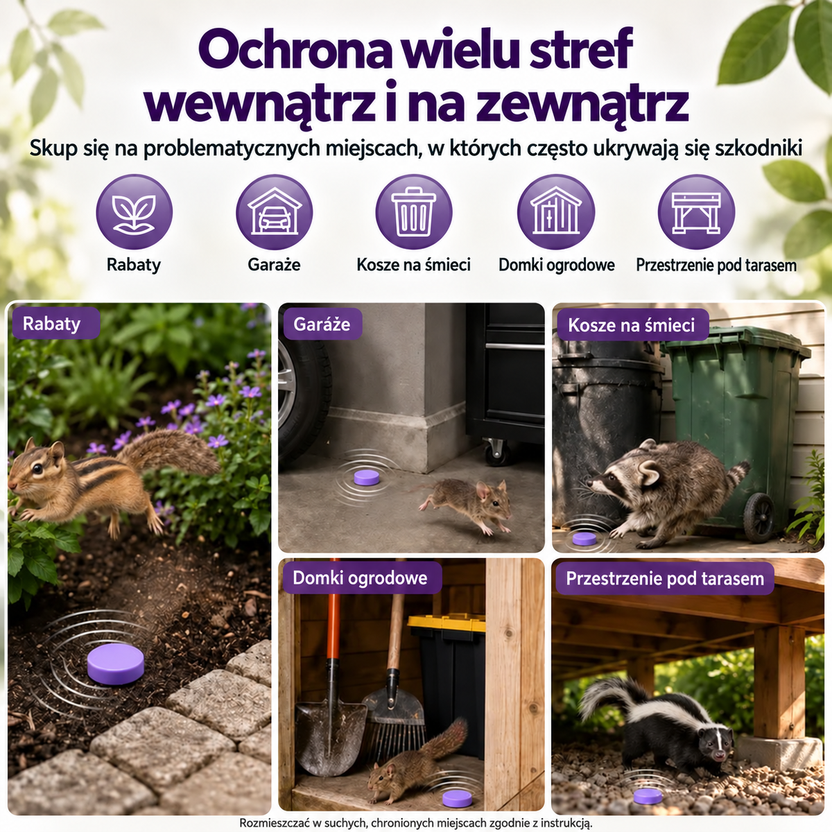 Naturalne pachnące krążki odstraszające – ochrona przed szkodnikami do domu, garażu i na zewnątrz
